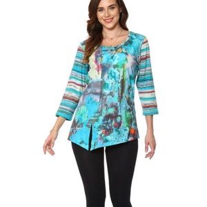 NEW PARSLEY & SAGE GINNY ASYMETRICAL TUNIC SIZE: M